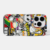 Cartoon Graffiti iPhone Hülle (Rückseite (Horizontal))