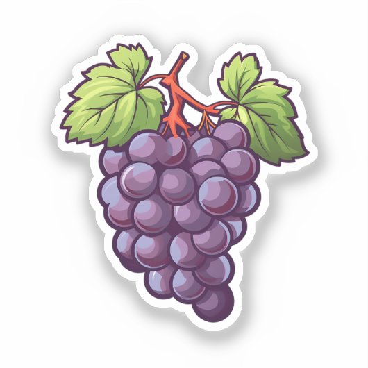 Cartoon grapes aufkleber (Vorderseite)