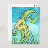 Cartoon Grasshopper Faiasy Fantasy Kunst Postkarte (Vorne/Hinten)