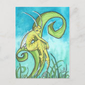 Cartoon Grasshopper Faiasy Fantasy Kunst Postkarte (Vorderseite)