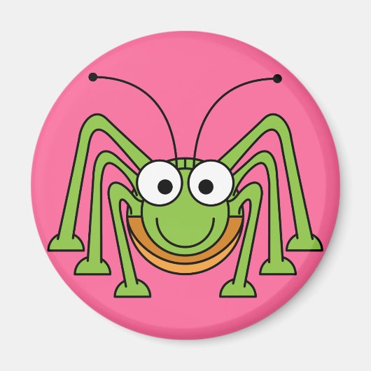Cartoon Grasshopper Magnet (Vorne)