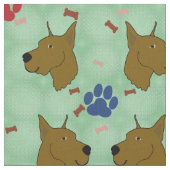 Cartoon Great Dane - Personalisiert Stoff (Nahaufnahme)