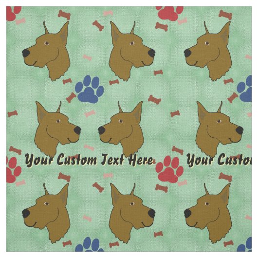 Cartoon Great Dane - Personalisiert Stoff (Muster)