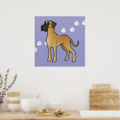 Cartoon Great Dane Poster (Küche)