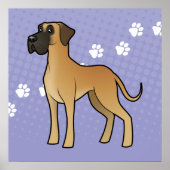 Cartoon Great Dane Poster (Vorne)