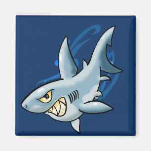 Cartoon Great White Shark Magnet