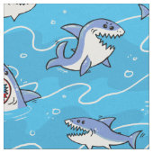 Cartoon Great White Sharks Stoff (Nahaufnahme)