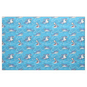 Cartoon Great White Sharks Stoff (Fat Quarter (45,7 x 55,9 cm))