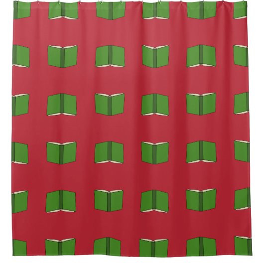 Cartoon Green Book Duschvorhang (Vorderseite)