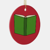 Cartoon Green Book Keramik Ornament (Rechts)