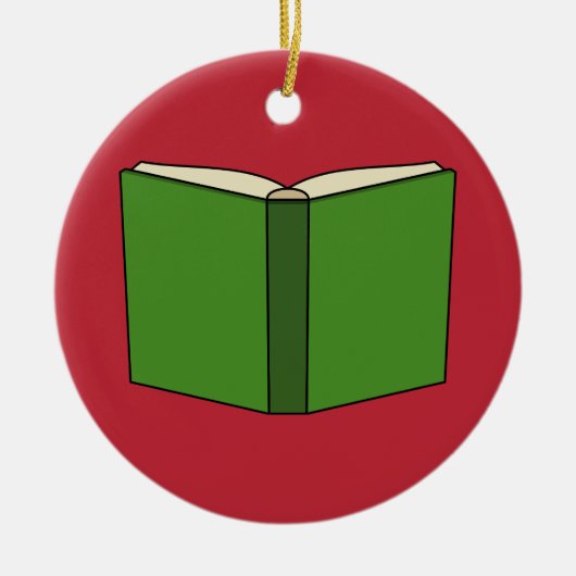 Cartoon Green Book Keramik Ornament (Vorne)