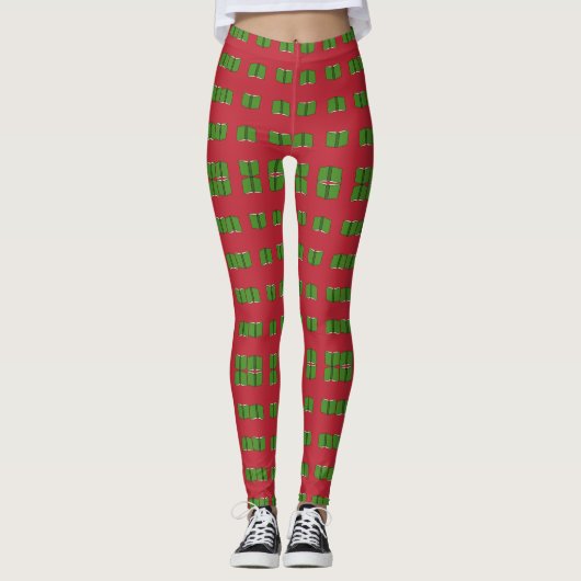 Cartoon Green Book Leggings (Vorderseite)
