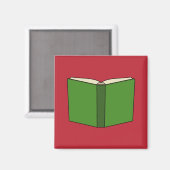 Cartoon Green Book Magnet (Vorderseite/Rückseite)