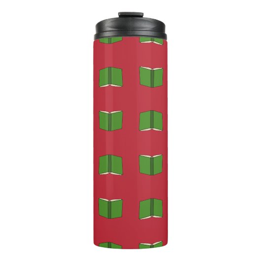 Cartoon Green Book Thermosbecher (Vorderseite)