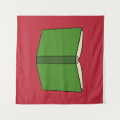 Cartoon Green Book Wandteppich (Vorderseite (Horizontal))