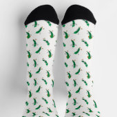 Cartoon Green Chile Muster Socken (Oben)