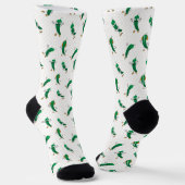 Cartoon Green Chile Muster Socken (Gewinkelt)
