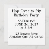 Cartoon Green Frog auf Lily Pad Einladung (Rückseite)