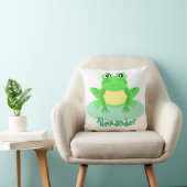 Cartoon Green Frosch Niedlich Kissen (Stuhl )