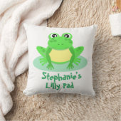 Cartoon Green Frosch Niedlich Kissen (Decke)