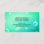 Cartoon Green Maid House Reinigungsservice Visitenkarte (Rückseite)