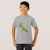 Cartoon Green Praying Mantis Unisex Jugendkleid T-Shirt (Vorne ganz)