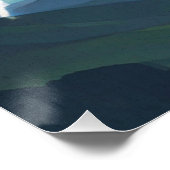 Cartoon Grizzly Bear & Lightning Poster (Ecke)