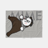 CARTOON GRIZZLY BEAR MIME FLEECE BLANKET (Vorderseite (Horizontal))