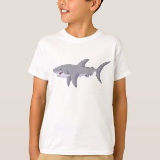 Cartoon-großer weißer Haifisch T-Shirt