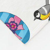 Cartoon Großes Tit mit Ostereier Fleecedecke (Ecke)