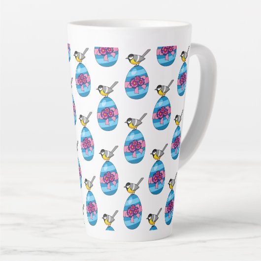 Cartoon Großes Tit mit Ostereier Milchtasse (Rechte Ecke)