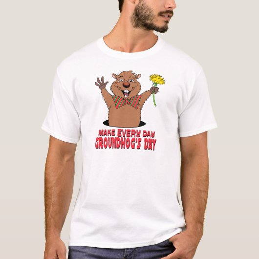 Cartoon Groundhog T-Shirt (Vorderseite)
