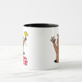 Cartoon Groundhog Tasse (Zentrum)
