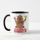 Cartoon Groundhog Tasse (Links)
