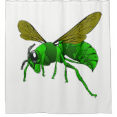 Cartoon, grün und Limon Duschvorhang (Vorderseite)