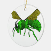 Cartoon, grün und Limon Keramikornament (Links)