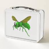 Cartoon, grün und Limon Metall Lunch Box (Rückseite)