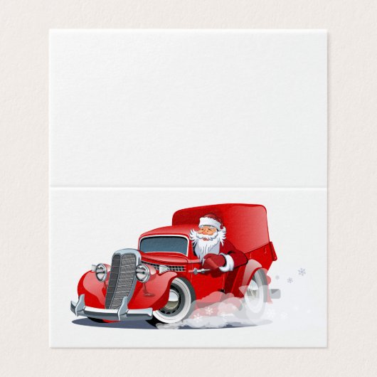 Cartoon Gruß Weihnachtskarte (Außenseite Aufgefaltet)