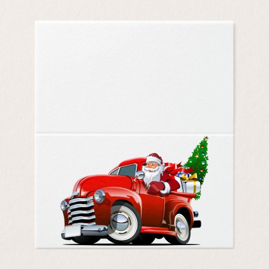 Cartoon Gruß Weihnachtskarte (Außenseite Aufgefaltet)