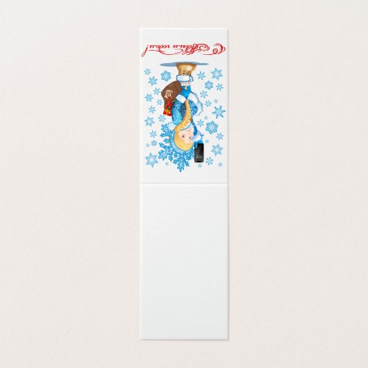 Cartoon Gruß Weihnachtskarte (Außenseite Aufgefaltet)