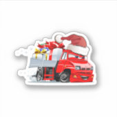 Cartoon Gruß Weihnachtskarte Aufkleber (Vorderseite)