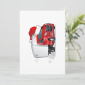 Cartoon Gruß Weihnachtskarte Feiertagskarte (Stehend Vorderseite)