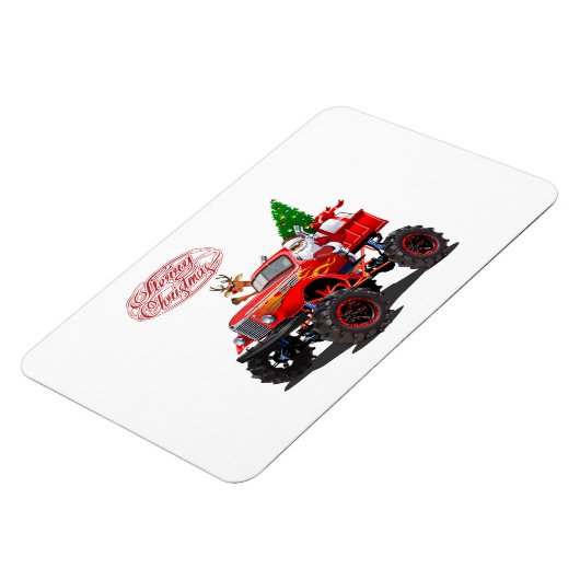 Cartoon Gruß Weihnachtskarte Magnet (Linke Seite)