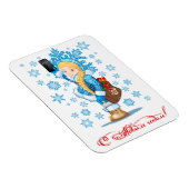 Cartoon Gruß Weihnachtskarte Magnet (Rechte Seite)