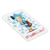 Cartoon Gruß Weihnachtskarte Magnet (Rechte Seite)