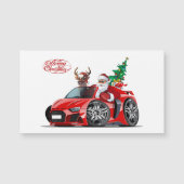 Cartoon Gruß Weihnachtskarte Magnetkarte (Vorderseite)