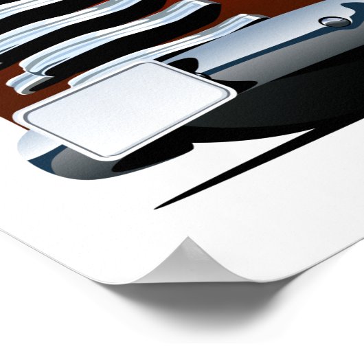 Cartoon Gruß Weihnachtskarte Poster (Ecke)