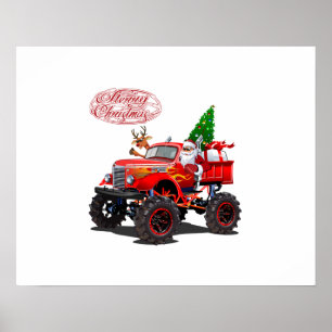 Cartoon Gruß Weihnachtskarte Poster