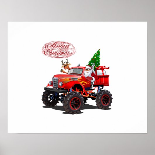 Cartoon Gruß Weihnachtskarte Poster (Vorne)