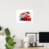 Cartoon Gruß Weihnachtskarte Poster (Heimbüro)